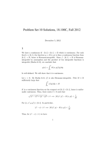 Problem Set 10 Solutions, 18.100C, Fall 2012  1 5, 2012
