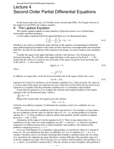 Lecture 4 Second-Order Partial Differential Equations