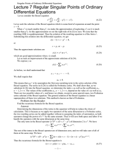 Lecture 7 Regular Singular Points of Ordinary Differential Equations