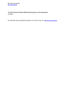 18.306 Advanced Partial Differential Equations with Applications MIT OpenCourseWare Fall 2009 .