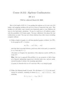 Course 18.312:  Algebraic Combinatorics HW # 6