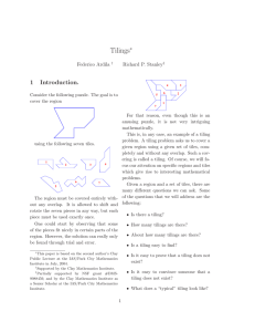 Tilings 1 Introduction. ∗