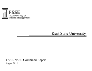 Kent State University FSSE-NSSE Combined Report August 2012