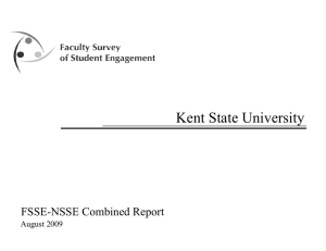 Kent State University FSSE-NSSE Combined Report August 2009