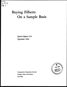 Buying Filberts On a Sample Basis E ^7q