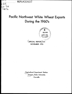 Pacific Northwest White Wheat Exports During the 1960's (Agricultural Experiment Station