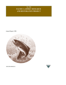 PACIFIC LAMPREY RESEARCH AND RESTORATION PROJECT ALIGNMENT