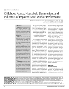 Childhood Abuse, Household Dysfunction, and Indicators of Impaired Adult Worker Performance