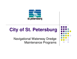 City of St. Petersburg Navigational Waterway Dredge Maintenance Programs