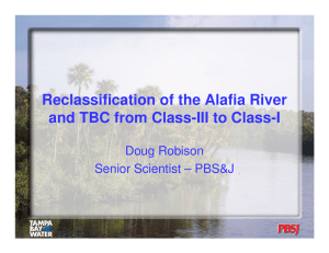 Reclassification of the Alafia River and TBC from Class-III to Class-I