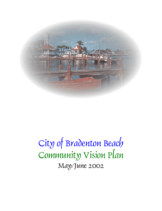 City of Bradenton Beach Community Vision Plan May/June 2002
