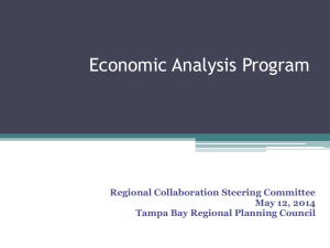 Economic Analysis Program Regional Collaboration Steering Committee May 12, 2014