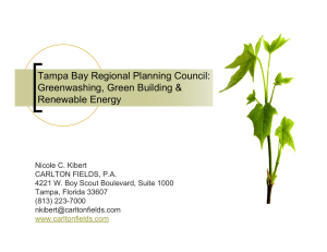 Tampa Bay Regional Planning Council: Greenwashing, Green Building &amp; Renewable Energy