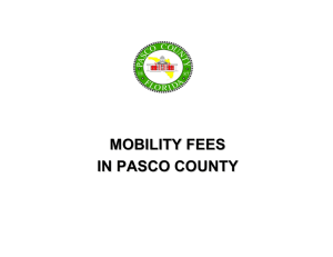 MOBILITY FEES IN PASCO COUNTY