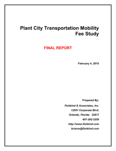 Plant City Transportation Mobility Fee Study FINAL REPORT