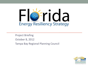 Project Briefing October 8, 2012 Tampa Bay Regional Planning Council