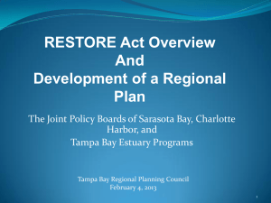RESTORE Act Overview And Development of a Regional Plan