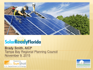 Brady Smith, AICP Tampa Bay Regional Planning Council November 9, 2015