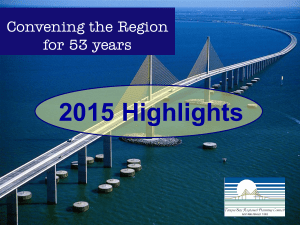 2015 Highlights  Convening the Region for 53 years