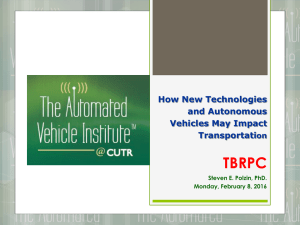 TBRPC How New Technologies and Autonomous Vehicles May Impact