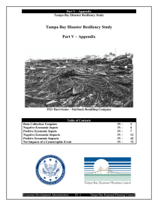 Tampa Bay Disaster Resiliency Study  Part V – Appendix