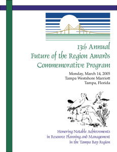 13 Annual Future of the Region Awards Commemorative Program