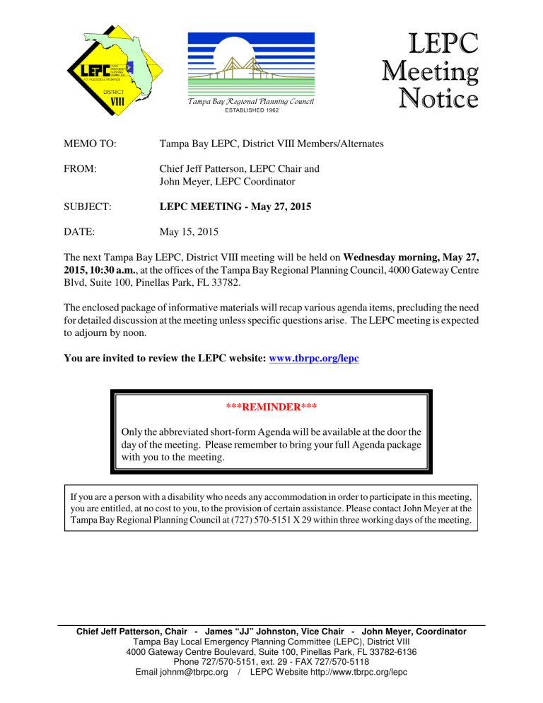 LEPC Meeting Notice
