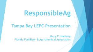 ResponsibleAg  Tampa Bay LEPC Presentation Mary C. Hartney