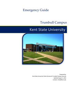 Kent State University Emergency Guide Trumbull Campus