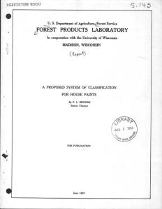 FOREST PRODUCTS LABORATOR Y