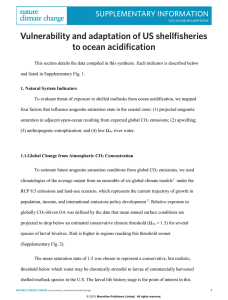 Vulnerability and adaptation of US shellfisheries to ocean acidification SUPPLEMENTARY INFORMATION
