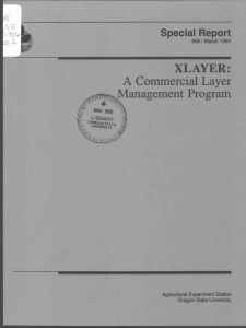 Special Report A Commercial Layer Management Program XLAYER: