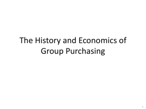 The History and Economics of Group Purchasing 1