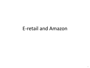 E-retail and Amazon 1