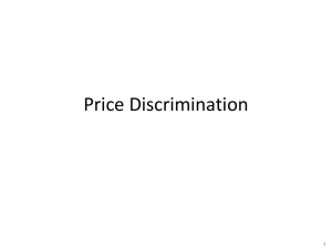 Price Discrimination 1