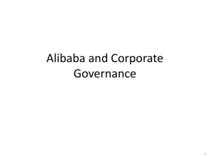 Alibaba and Corporate Governance 1