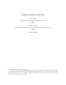 Empirical Models of Auctions