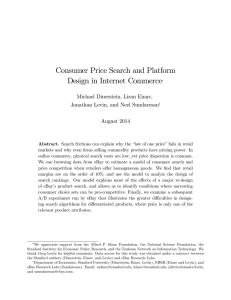 Consumer Price Search and Platform Design in Internet Commerce