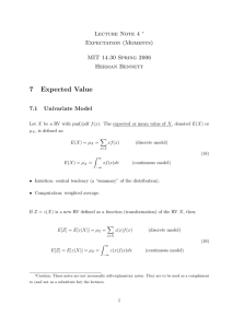 7  Expected  Value Lecture  Note  4
