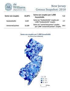 New Jersey Census Snapshot: 2010 Same-sex couples per 1,000 Same-sex couples