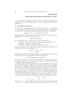 6 LECTURE Separating  Hyperplanes  (preliminary  version)