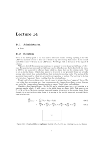 Lecture 14 14.1 Administation 14.2