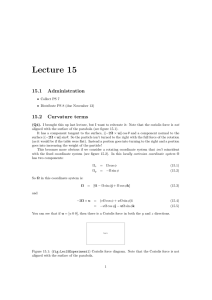 Lecture 15 15.1 Administration 15.2
