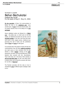 Behar-Bechukotai         &#34; 