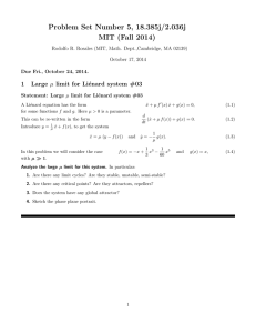 Problem Set Number 5, 18.385j/2.036j MIT (Fall 2014) 1