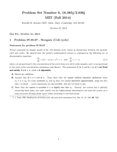 Problem Set Number 6, 18.385j/2.036j MIT (Fall 2014)