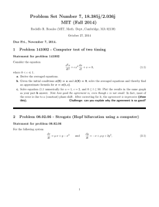 Problem Set Number 7, 18.385j/2.036j MIT (Fall 2014)