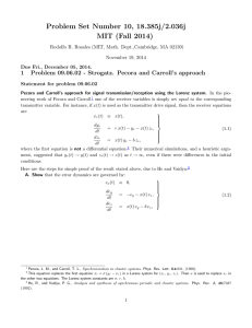 Problem Set Number 10, 18.385j/2.036j MIT (Fall 2014)
