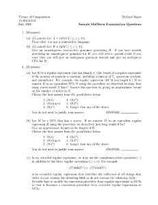 point,^) A Sample MidTerm  Examination Questions j