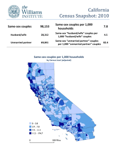California Census Snapshot: 2010 Same-sex couples per 1,000 Same-sex couples
